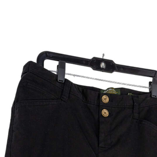 Womens Black Flat Front Slash Pockets Straight Leg Trouser Pants Size 14 image number 3