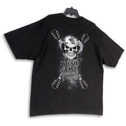 Mens Black Nashville Guitar Skull Crew Neck Short Sleeve T-Shirt Size XXL alternative image