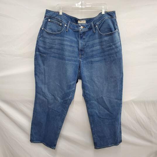 NWT Madewell WM's Curvy Perfect Vintage Straight Blue Denim Jeans Size 24w X 27 image number 1