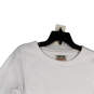 Womens White Long Sleeve Crew Neck Serious Pullover Sweatshirt Size M 10-12 image number 3
