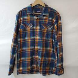 Patagonia Plaid Coton Button Up Flannel Shirt Size Medium