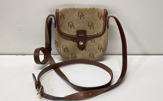 Dooney & Bourke DB Signature Canvas Pouch Crossbody Bag image number 1
