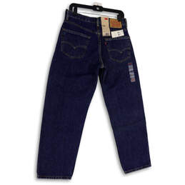 NWT Mens Blue Denim Dark Wash Relaxed Fit Straight Leg Jeans Size W32xL30 alternative image