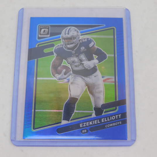 2021 Ezekiel Elliott Donruss Optic Blue Prizm 001/179 Dallas Cowboys image number 2