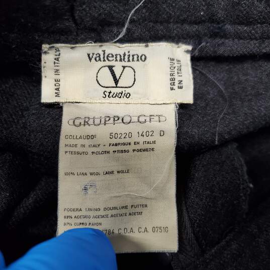 Valentino Studio Grey Wool Dress Pants Men's 34x29 AUTHENTICATED image number 6