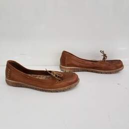 Born Slip On Brown Leather Shoes Size 10