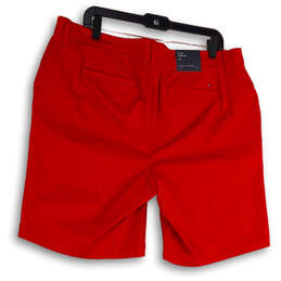 NWT Womens Red Hollywood Flat Front Pockets Regular Fit Chino Shorts Sz 14W alternative image