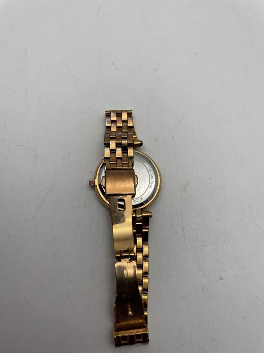 Womens MK3366 Rose Gold Stainless Steel Analog Quartz Wristwatch 63.5g image number 5