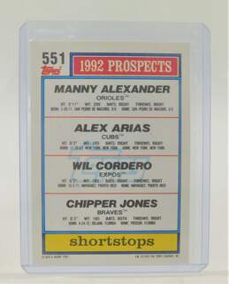 1992 HOF Chipper Jones Topps Top Prospects Rookie Atlanta Braves alternative image