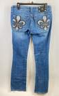 Miss Me Women Blue Embellished Pocket Bootcut Jeans Sz 28 image number 2