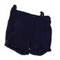 Womens Blue Flat Front Slash Pockets Casual Chino Shorts Size 16 image number 1