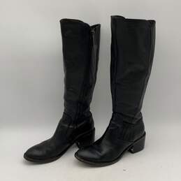 Donald J Pliner Womens Black Tall High Heel Side Zip Riding Boots Size 6 alternative image