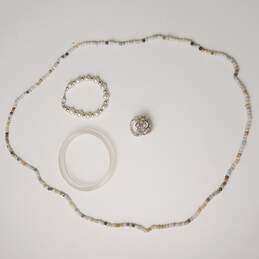 Glamourous Neutral Tones Layering Costume Jewelry and Accessories Set alternative image