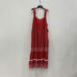 NWT Womens Red White Printed Square Neck Sleeveless Shift Dress Size 24 image number 2