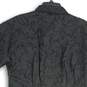 Womens Black Short Puff Sleeve Collared Knee Length Shirt Dress Size 10 image number 4