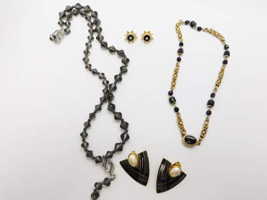 Vintage Tat w/ Gold Tone, Grey & Black Costume Jewelry 102.6g image number 1