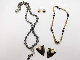 Vintage Tat w/ Gold Tone, Grey & Black Costume Jewelry 102.6g