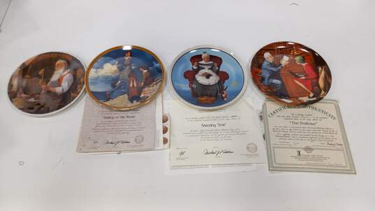 Lot of 8 Assorted Knowles Norman Rockwell Collector Plates image number 3