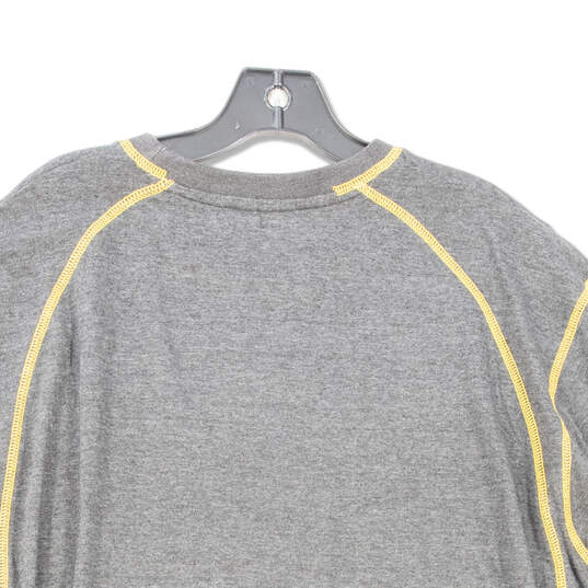 Mens Grey Short Sleeve Round Neck Activewear Pullover T Shirt Size Large image number 4