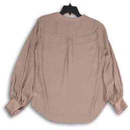 NWT Express Womens Pink Henley Neck Balloon Sleeve Blouse Top Size M alternative image