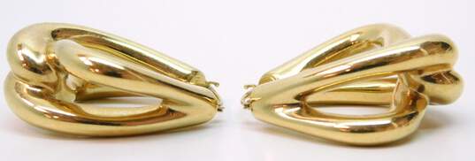 14K Yellow Gold Twisted Hoop Earrings 4.8g image number 5