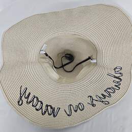 Always On Vacay Embroidered Straw Sun Hat alternative image