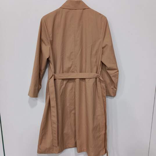 London Fog Mainstays Women's Tan Cotton Blend Trench Coat Size 16R image number 2