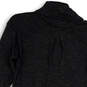Womens Gray Turtleneck Long Sleeve Split Back Tunic Blouse Top Size XS image number 4