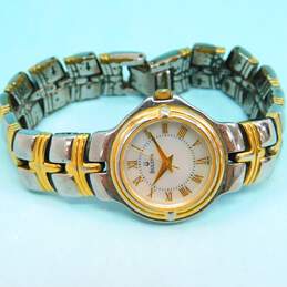 Bulova A6 C876736 Two Tone Mother of Pearl Dial Women's Dress Watch 55.3g