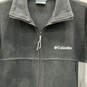 Womens Black Mock Neck Long Sleeve Full Zip Fleece Jacket Size Medium image number 3
