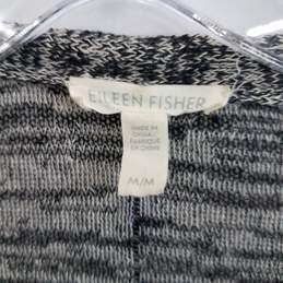 Eileen Fisher two toned gray open front cardigan sweater M alternative image