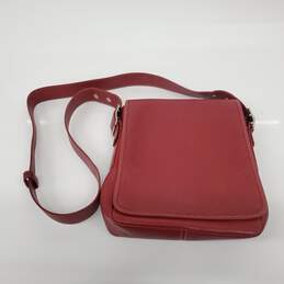 Coach Vintage Legacy Red Flap Soft Leather Crossbody Bag 9335 w/COA