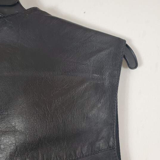 Phase 2 Men's Black Leather Vest SZ XL Regular image number 9