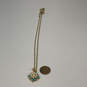 Designer Joan Rivers Gold-Tone Crystal Cut Stone Flower Pendant Necklace image number 2