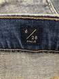Women's Sz 6/28 Mid Rise Skinny Ava Ankle Distressed Jean image number 6