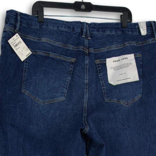 NWT Womens Blue Denim Medium Wash Distressed Skinny Leg Jeans Size 24 image number 4