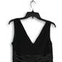 NWT Dressbarn Womens Black Surplice Neck Sleeveless Back Zip Sheath Dress Sz 10 image number 4