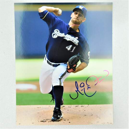 3 Autographed Milwaukee Brewers Photos image number 5