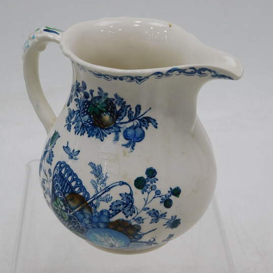 2 Mason's Ironstone Blue Fruit Basket  5in and  6in Pitchers image number 7
