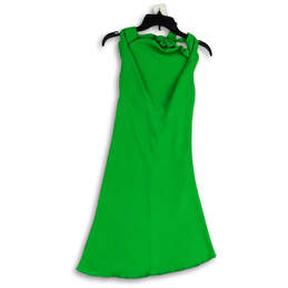 NWT Womens Green Sleeveless Halter Neck Backless Shift Dress Size Small alternative image