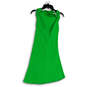 NWT Womens Green Sleeveless Halter Neck Backless Shift Dress Size Small image number 2