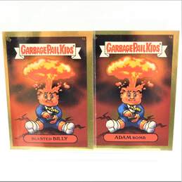 2003 GPK ADAM Bomb 1a & 1b Garbage Pail Kids Contest Sticker Card Gold Foil
