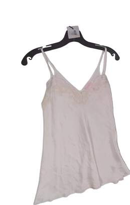 Womens White Sleeveless V Neck Pullover Chemise Slip Dress Size Small alternative image