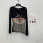 NWT Love Moschino Womens Multicolor Long Sleeve Pullover T-Shirt Size 6 w/ COA image number 1