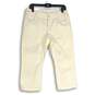 Michael Kors Womens White Flat Front Straight Leg Capri Pants Size 8P image number 1