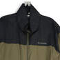 Mens Beige Black Mock Neck Long Sleeve Full-Zip Rain Jacket Size 2XL image number 3