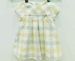 Mayoral Box Plaid Short Sleeve Dress Sz 6-9 Months NWT
