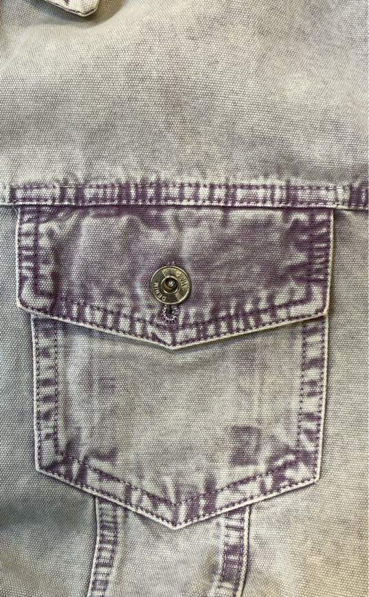 Zara Unisex Gray/Purple Denim Jacket- S image number 6