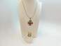 Artisan 925 Mexico Faux Jasper Heart Pendant Necklace & Wide Statement Ring 33g image number 1
