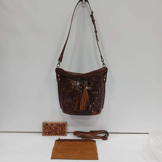 Patricia Nash Otavia Tooled Leather Bucket Bag image number 1